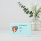 Spoelen van Visitekaartje met schroefdraad en spel (Staand voorkant)