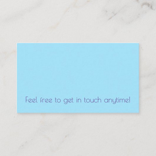 Spoelen Visitekaartje (Achterkant)