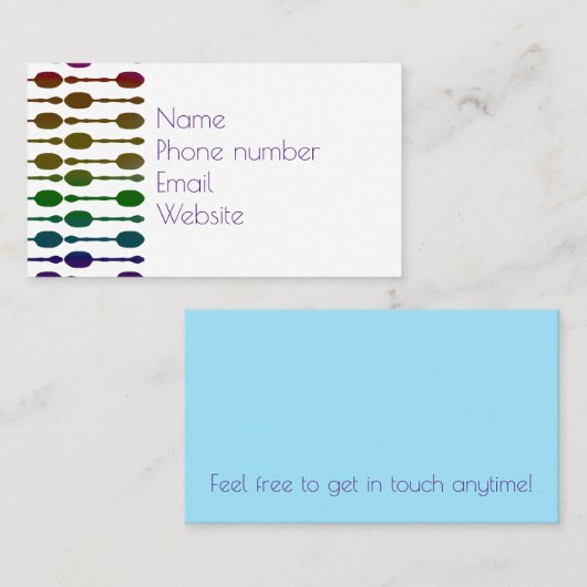 Spoelen Visitekaartje (Voorkant / Achterkant)