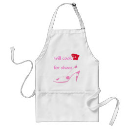 Spoellade met hoge hiel voor schoeisel - roze standaard schort