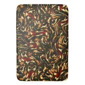 Spoelroodbruine en gele krommen badmat (Voorkant Verticaal)