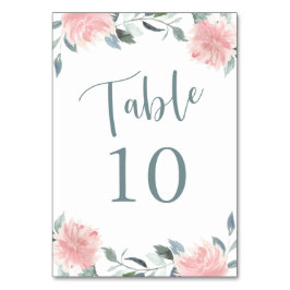 Spoelroze en Blauwgroen botanisch tabelnummer Kaart