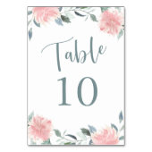 Spoelroze en Blauwgroen botanisch tabelnummer Kaart (Voorkant)