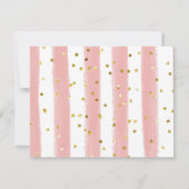 Spoelroze Vrijgezellenfeest snel weggedraaid Bedankkaart (Achterkant)