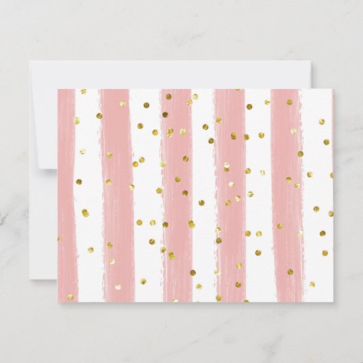 Spoelroze Vrijgezellenfeest snel weggedraaid Bedankkaart (Achterkant)