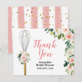 Spoelroze Vrijgezellenfeest snel weggedraaid Bedankkaart (Voorkant / Achterkant)