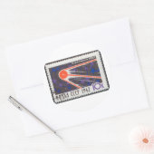 Spoetnik 1 5de Jubileum 1962 Ronde Sticker (Envelop)