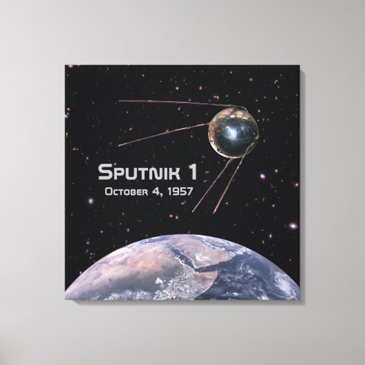 Spoetnik 1 Aardesatelliet Canvas Afdruk (Voorkant)