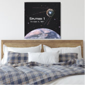 Spoetnik 1 Aardesatelliet Canvas Afdruk (Insitu (Slaapkamer))