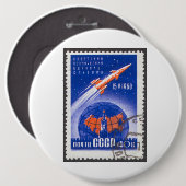 Spoetnik 4 mei 1960 ronde button 6,0 cm (Voorkant /achterkant)