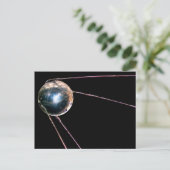 Spoetnik: De eerste kunstmatige satelliet in de ru Briefkaart (Staand voorkant)