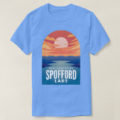 Spofford Lake NH Retro Sunset T-shirt (Design voorkant)