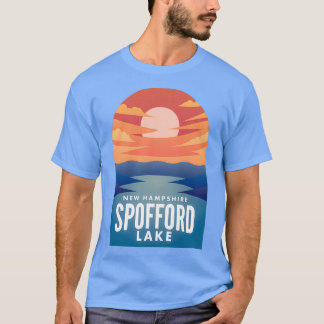 Spofford Lake NH Retro Sunset T-shirt