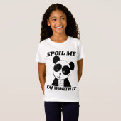 SPOIL ME PANDA BEER meisjes T-SHIRTS (Voorkant volledig)