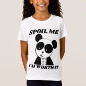 SPOIL ME PANDA BEER meisjes T-SHIRTS (Voorkant)