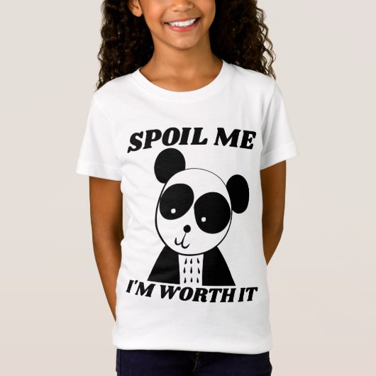 SPOIL ME PANDA BEER meisjes T-SHIRTS (Voorkant)