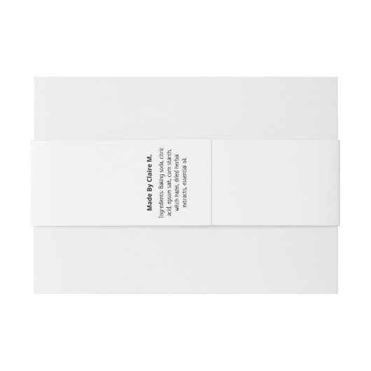 Spoil uzelf bath bomb or soap Labels Uitnodigingen Wikkel (Achterkant Voorbeeld)