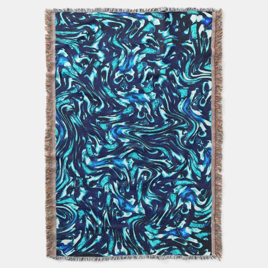 Spoiled blauwe en cyaan curves deken (Voorkant Verticaal)