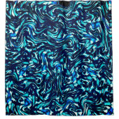 Spoiled blauwe en cyaan curves douchegordijn (Voorkant)