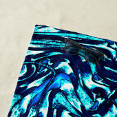 Spoiled blauwe en cyaan curves strandlaken (In situ)