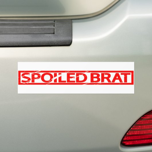 Spoiled Brat Stamp Bumpersticker (Op auto)