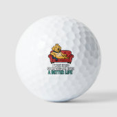 Spoiled Dog King Funny Quote Illustration Golfballen (Voorkant)
