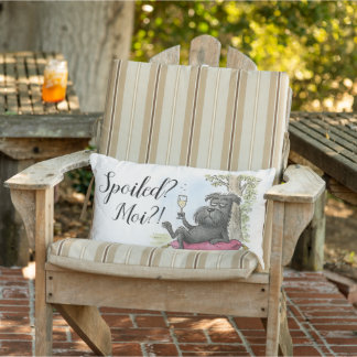 Spoiled Fancy Dog Black Schnauzer Throw Pillow Buitenkussen