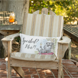 Spoiled Fancy Dog Grey Schnauzer Throw Pillow Buitenkussen