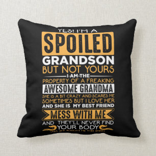Spoiled Grandson Geweldige Grandma Grandchild Kussen