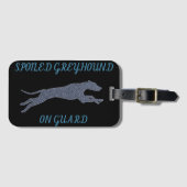Spoiled Greyhound op Guard    Bagagelabel (Voorkant (horizontaal))