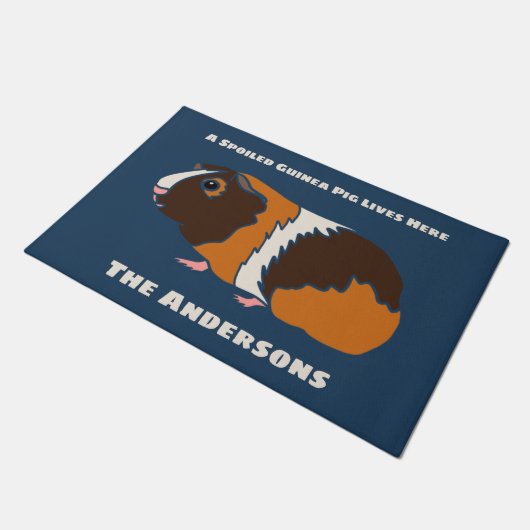 Spoiled Guinee Pig gepersonaliseerd Deurmat (Schuin)