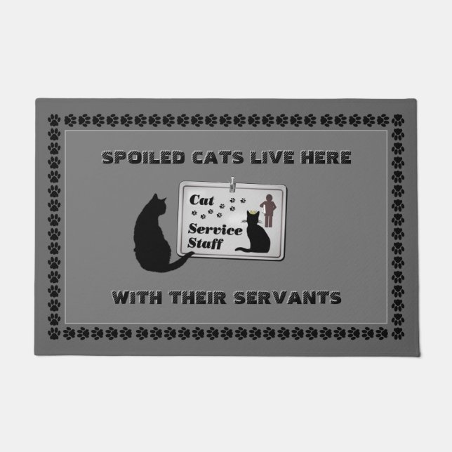 Spoiled Katten met medewerkers (aanpasbaar) Deurmat (Voorkant)