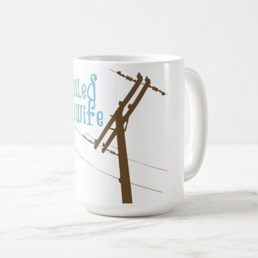 Spoiled Linewomen Mok {Blauw/Bruin} (Voorkant rechts)