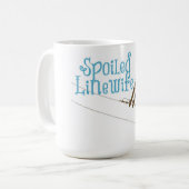 Spoiled Linewomen Mok {Blauw/Bruin} (Voorkant links)