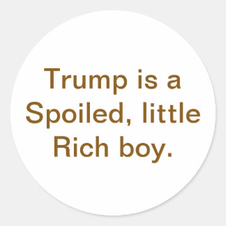 Spoiled little Trump Hankamer Artjunkhaus Comic Aw Ronde Sticker