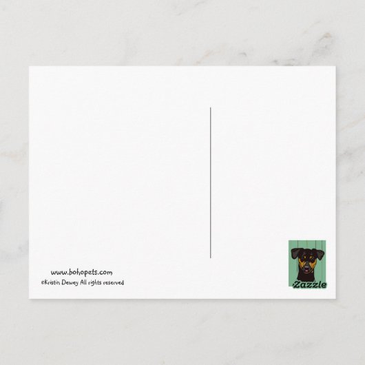 Spoiled Min Pin Briefkaart (Achterkant)