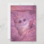 Spoiled Princess Cat Texting in Bed                Kaart (Achterkant)