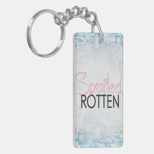 Spoiled Rotte White Black Sassy Attitude Sleutelhanger (Voorkant Links)