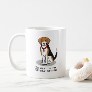 Spoiled Rotten Beagle (tri color 3) Dog Funny Koffiemok