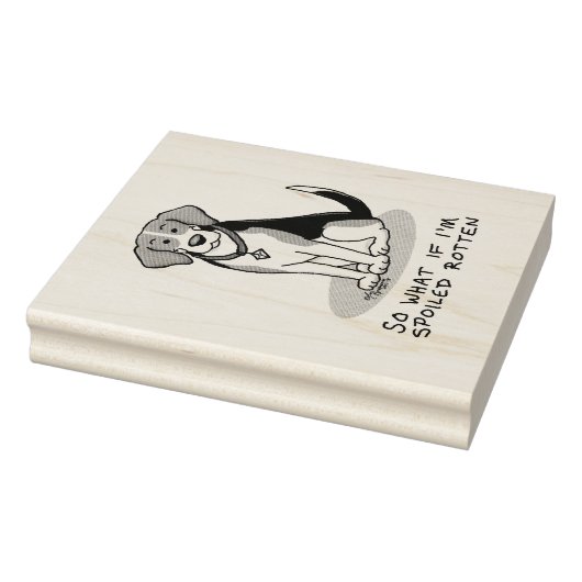 Spoiled Rotten Beagle (tri color 3) Dog Funny Rubberstempel (Stempel)