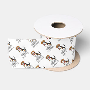 Spoiled Rotten Beagle (tri color 3) Dog Funny Satijnen Lint