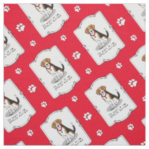 Spoiled Rotten Beagle (tri color 3) Dog Funny Stof