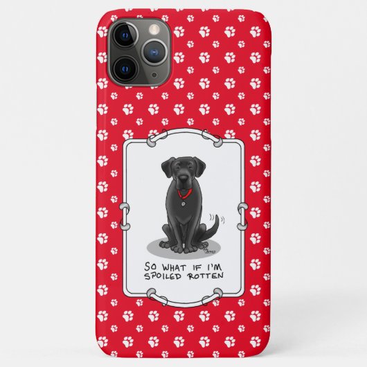 Spoiled Rotten Black Lab Labrador Retriever Dog Case-Mate iPhone Case (Achterkant)
