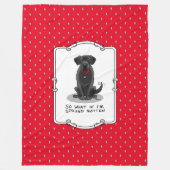 Spoiled Rotten Black Lab Labrador Retriever Dog Fleece Deken (Voorkant)