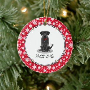 Spoiled Rotten Black Lab Labrador Retriever Dog Keramisch Ornament