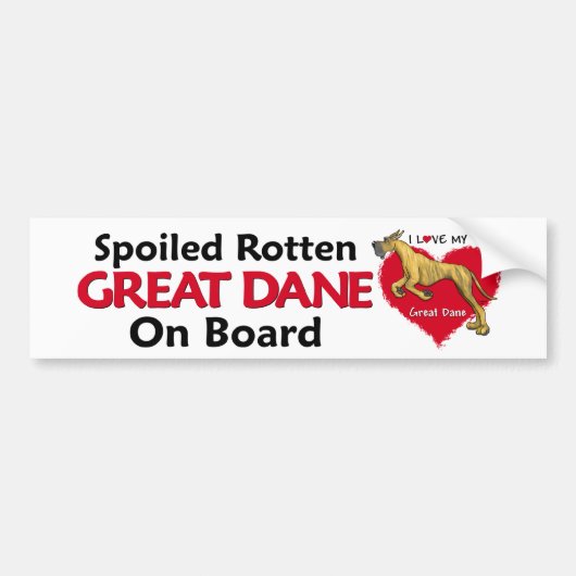 Spoiled Rotten Blrindle Dane Bumpersticker (Voorkant)