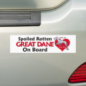 Spoiled Rotten Blue Dane Bumpersticker (Op auto)