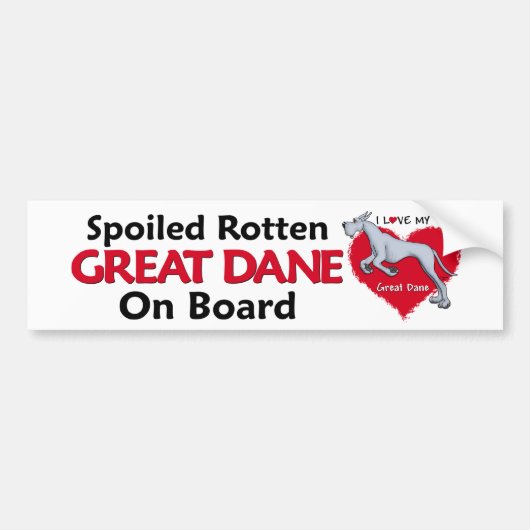 Spoiled Rotten Blue Dane Bumpersticker (Voorkant)