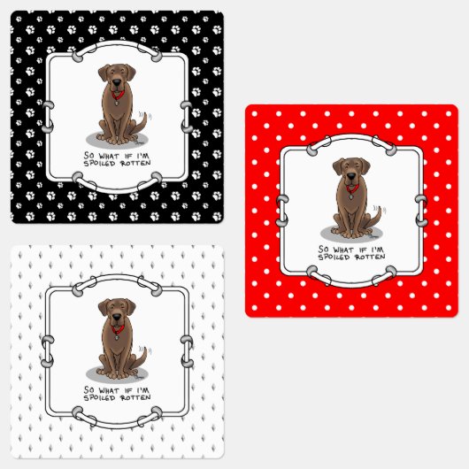 Spoiled Rotten Chocolate Lab Labrador Retriever Labels (Groep)
