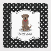 Spoiled Rotten Chocolate Lab Labrador Retriever Labels (Design 1)